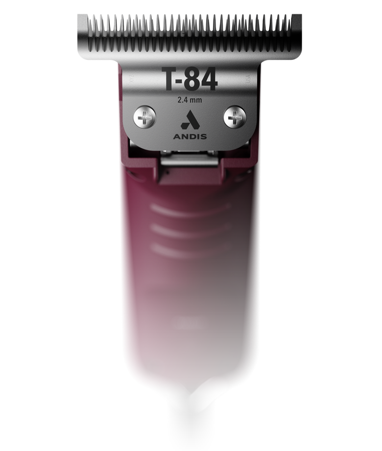 agc super 2 speed clipper with t 84 burgundy agc2 blade close up 4