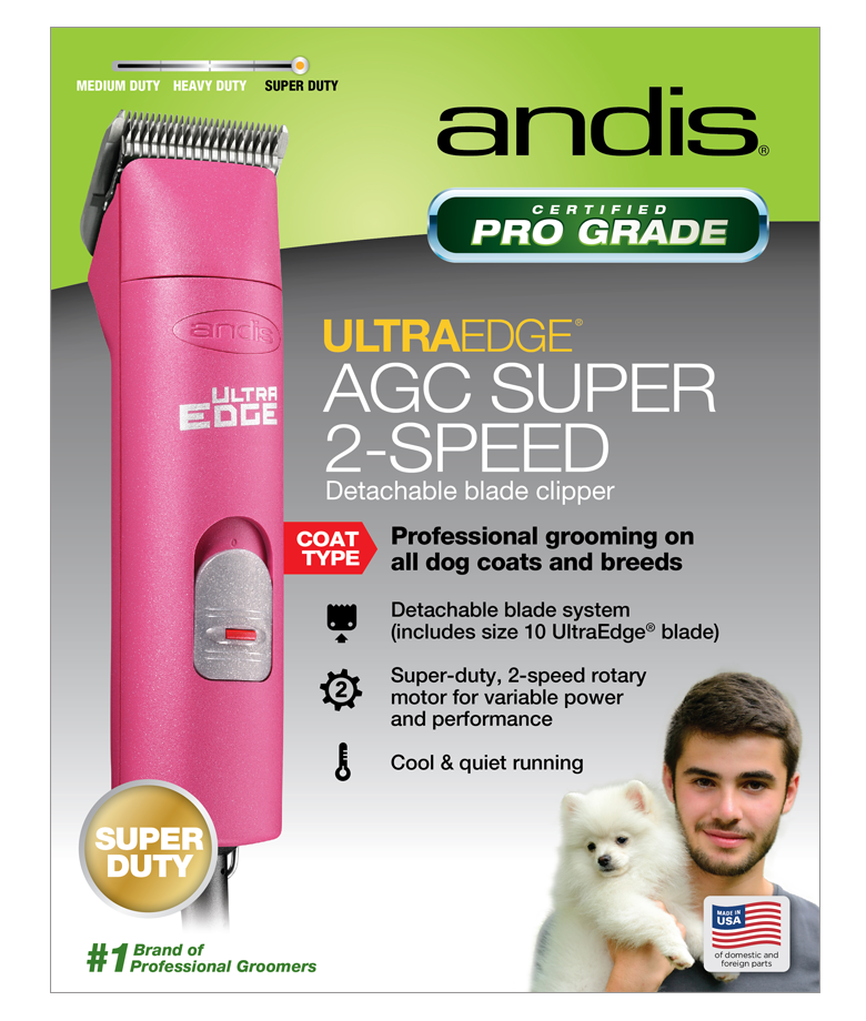 Professional Animal/Dog Grooming AGC2 Andis UltraEdge Super 2-Speed Detachable Blade Clipper 