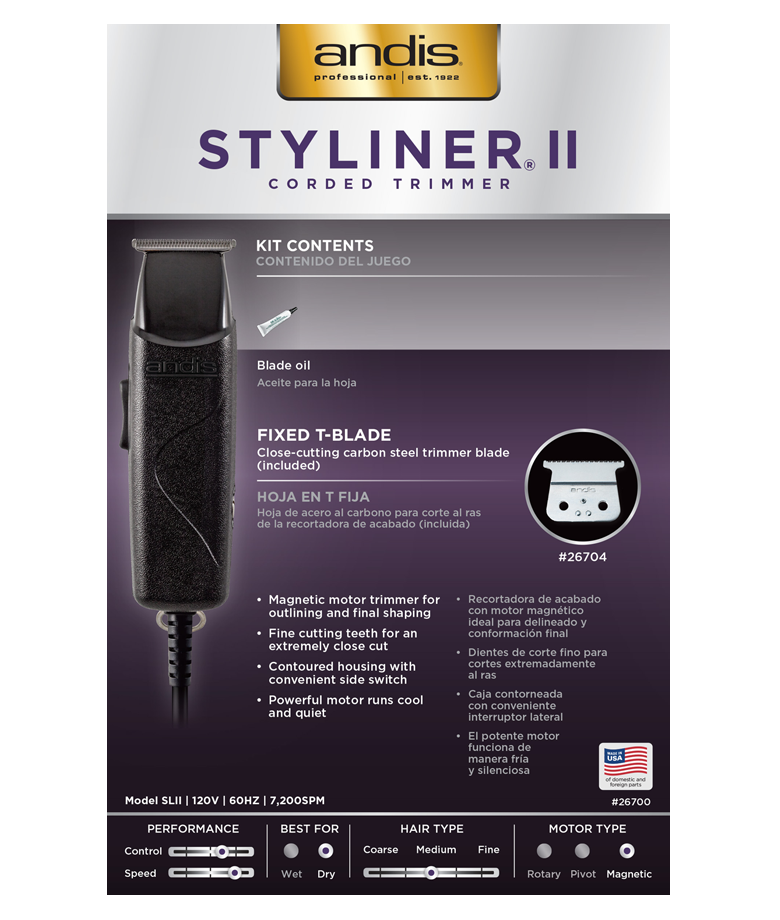 Styliner 2 T Blade Trimmer back view