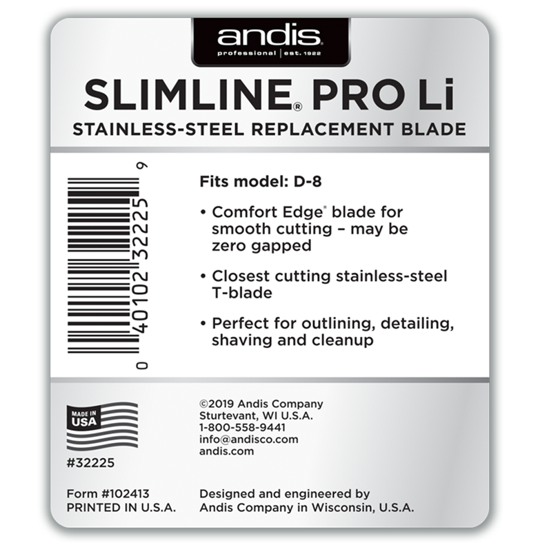 Slimline Pro Li Blade back view