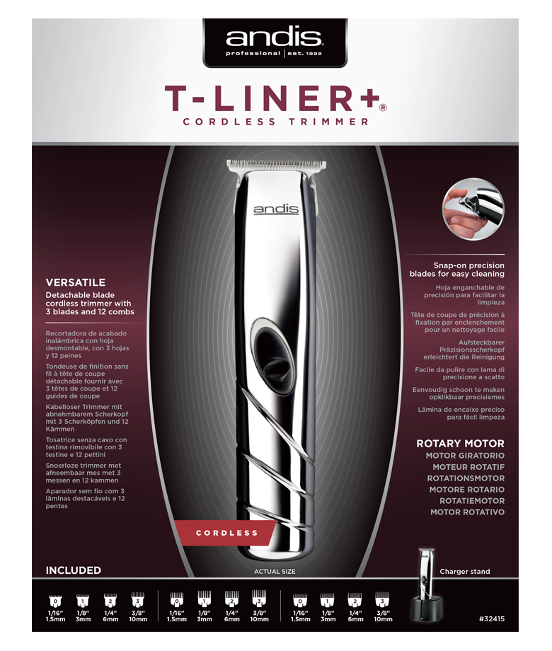 T Liner Cordless Detach Blade Trimmer UK package view