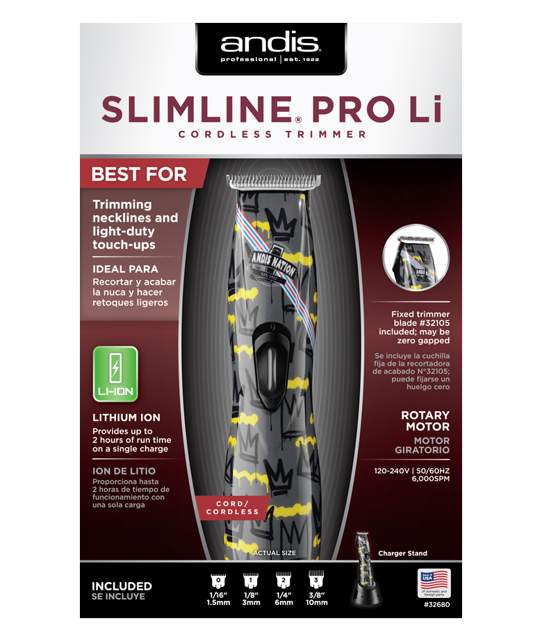 Slimline Pro Li T Blade Trimmer  is Nation package front