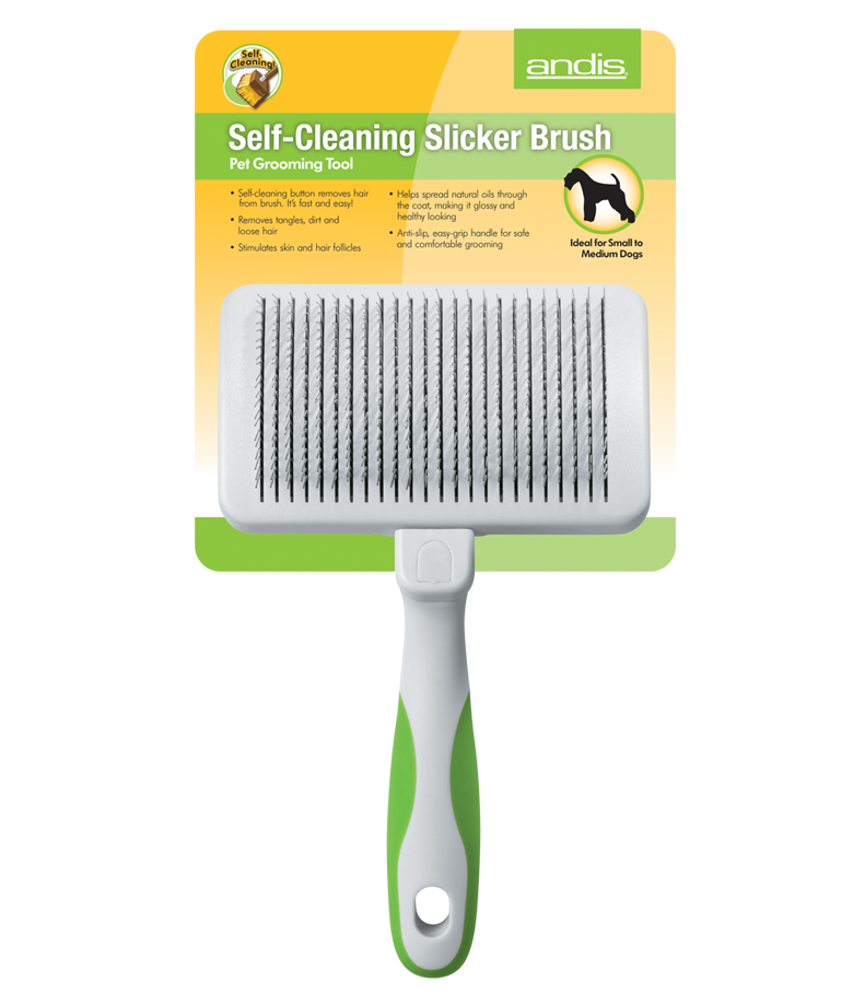 Self Cleaning Slicker Brush package view