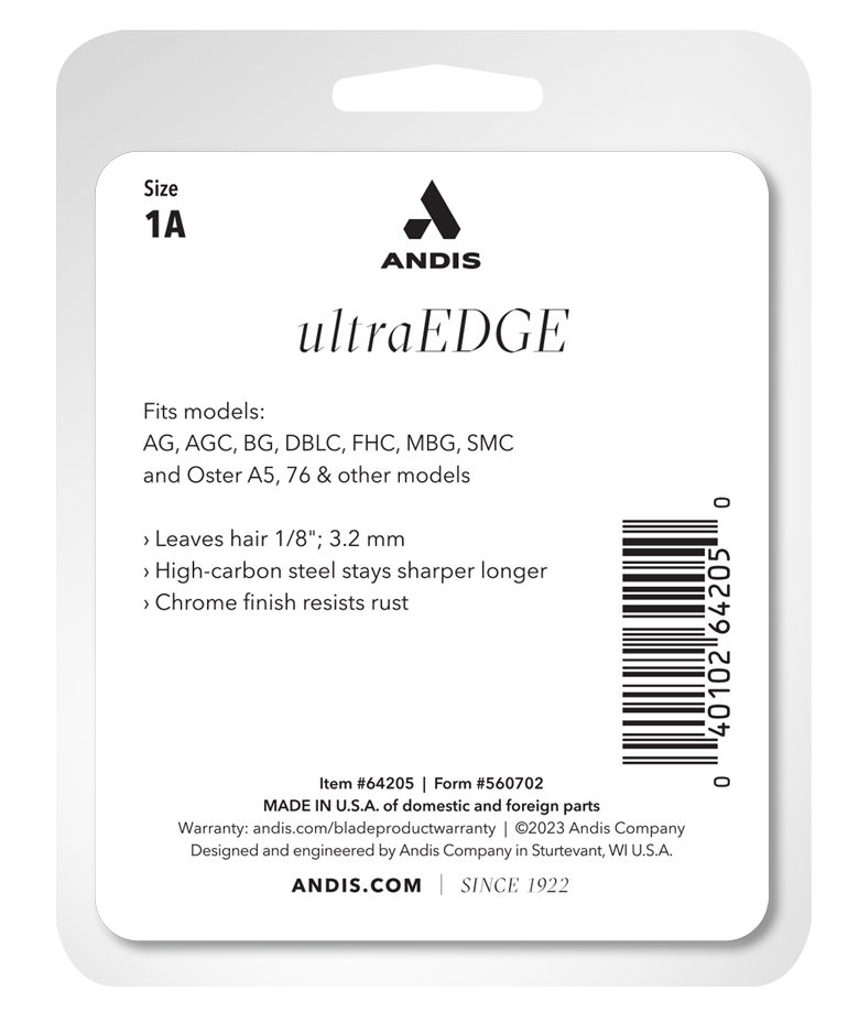 ultraedge size 1a package back
