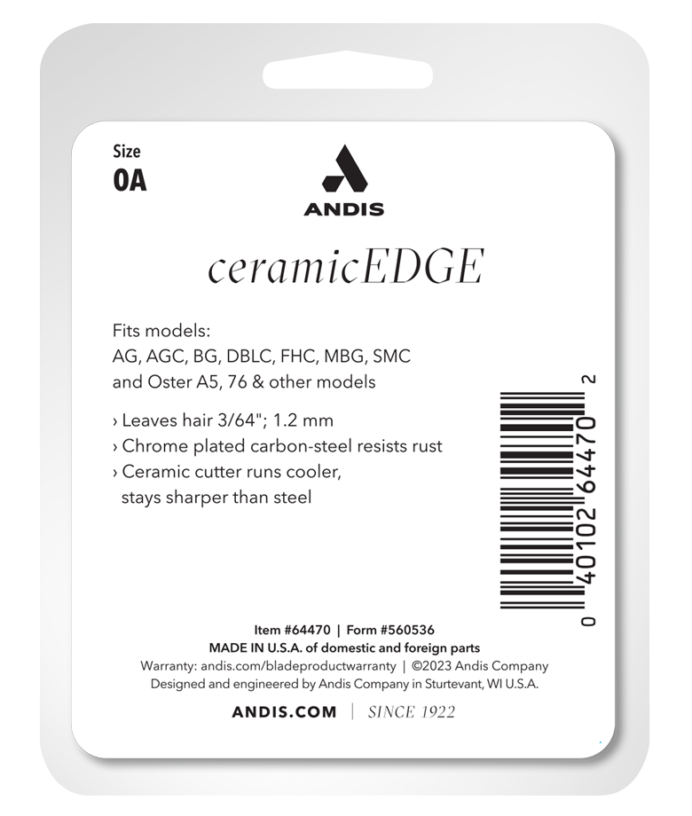 ceramicedge size oa blade package back