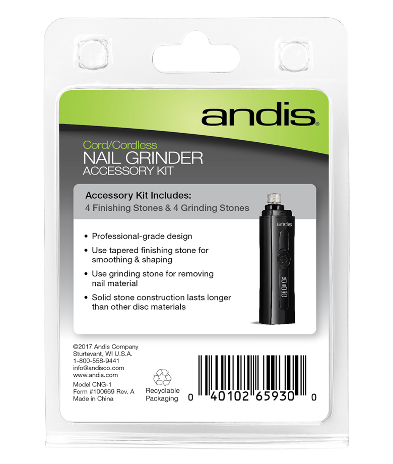 Nail Grinder Accessory Pack back view