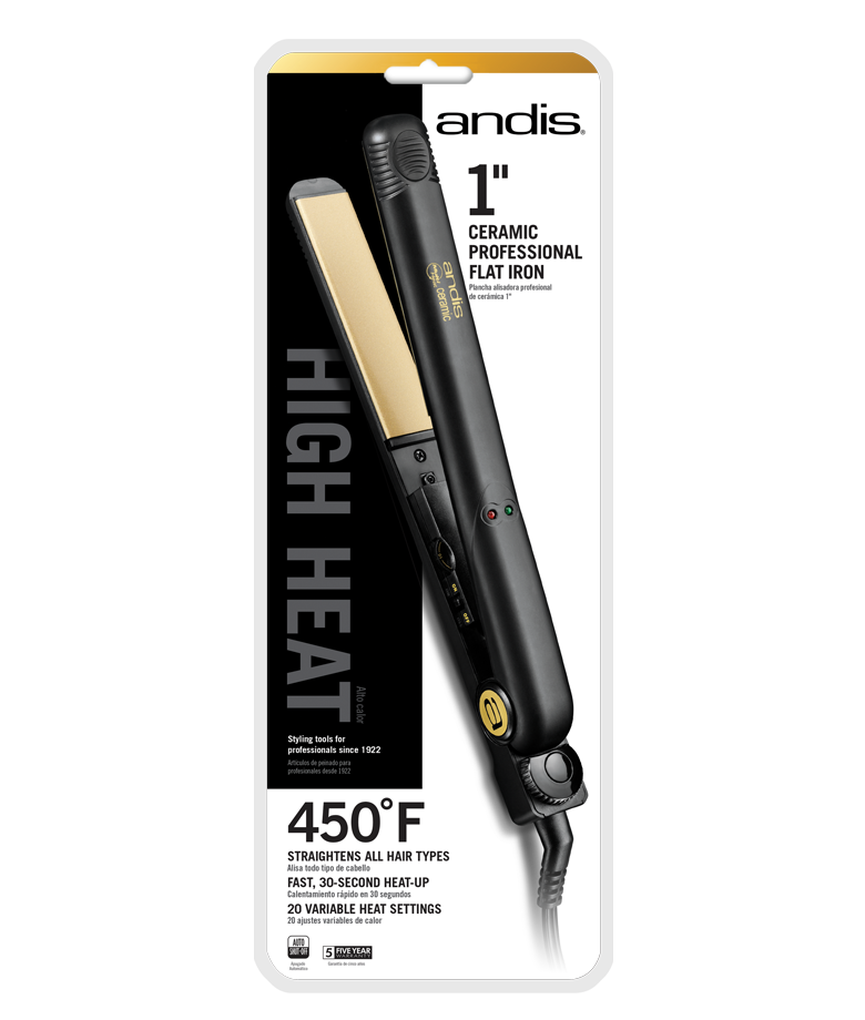1 Inch High Heat Ceramic Flat Iron front package view