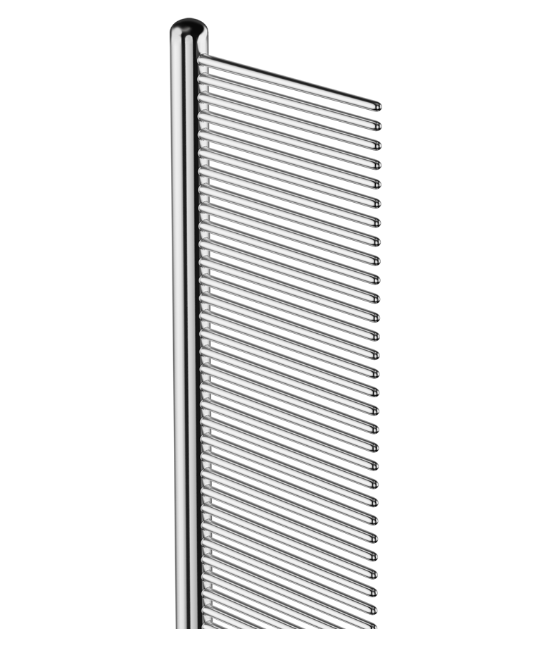 seven and half inch steel comb tines close up 4
