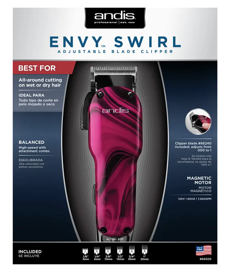 Envy Swirl Adj Blade Clipper